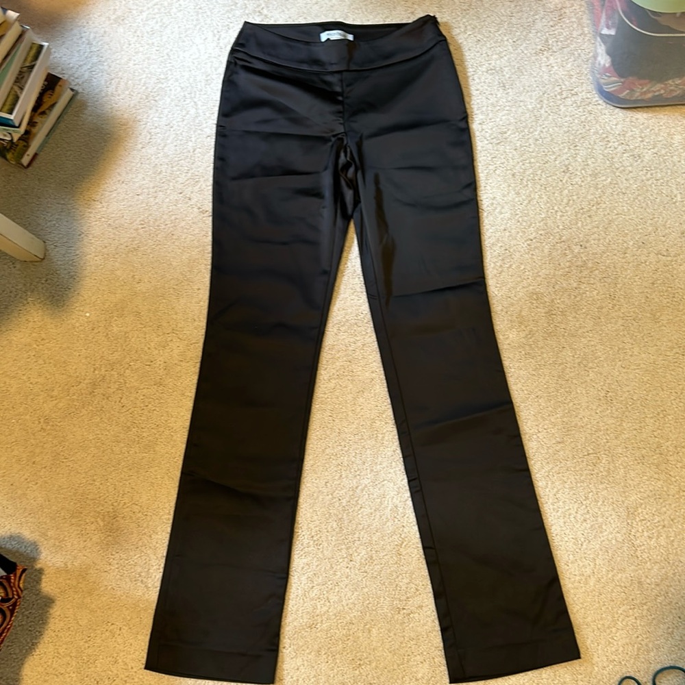Black silk pants